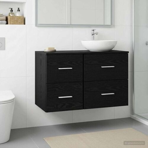Kupaonski ormar između Crni hrast 30 x 41 x 50 cm - Crni hrast 30 x 41 x 50 cm Cijena