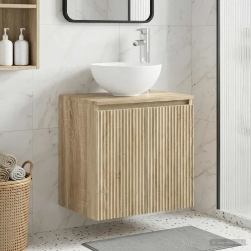 Lavabo - Umivaonik s policom Hrast sonoma 49,5 x 35 x 63 cm - Hrast sonoma Cijena