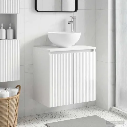 Lavabo - Umivaonik s policom Bijela visokog sjaja 49,5 x 35 x 63 cm - Bijela visokog sjaja Cijena
