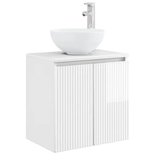 Lavabo - Umivaonik s policom Bijela visokog sjaja 49,5 x 35 x 63 cm - Bijela visokog sjaja Cijena