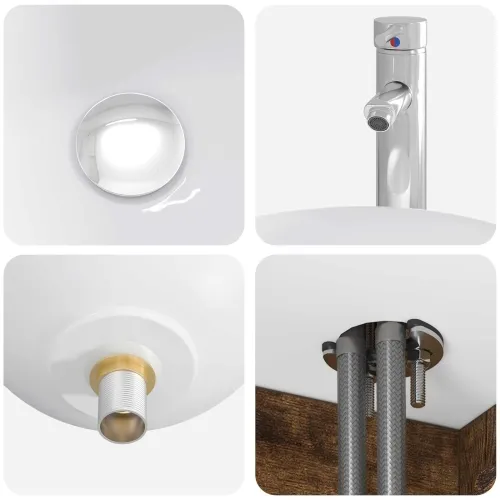 Lavabo - Umivaonik s policom Dimljeni hrast 49,5 x 35 x 63 cm - Dimljeni hrast Cijena
