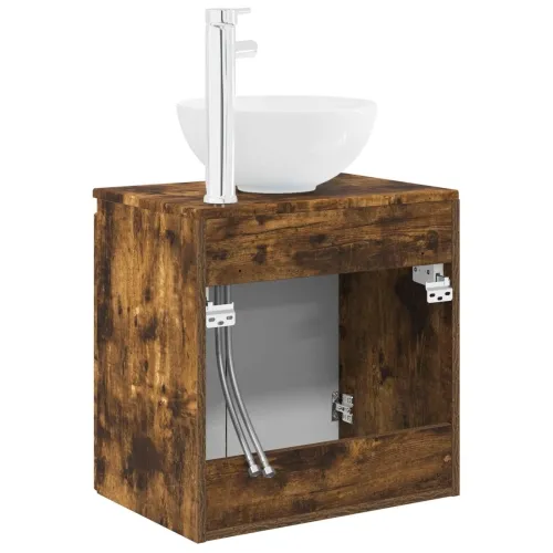 Lavabo - Umivaonik s policom Dimljeni hrast 49,5 x 35 x 63 cm - Dimljeni hrast Cijena