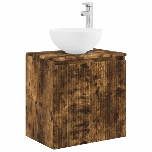 Lavabo - Umivaonik s policom Dimljeni hrast 49,5 x 35 x 63 cm - Dimljeni hrast Cijena