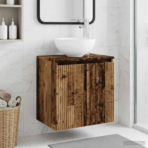 Lavabo - Umivaonik s policom Staro drvo 49,5 x 35 x 63 cm - Staro drvo Cijena