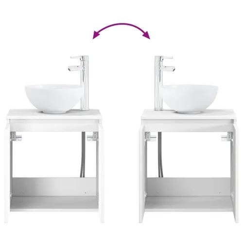 Lavabo - Umivaonik s policom Bijela 49,5 x 41 x 64,5 cm - Bijela Cijena