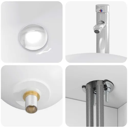 Lavabo - Umivaonik s policom Bijela 49,5 x 41 x 64,5 cm - Bijela Cijena