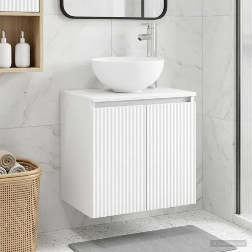 Lavabo - Umivaonik s policom Bijela 49,5 x 41 x 64,5 cm - Bijela Cijena
