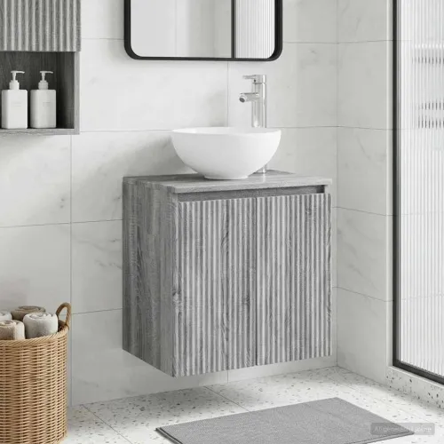 Lavabo - Umivaonik s policom Siva Sonoma 49,5 x 41 x 64,5 cm - Siva Sonoma Cijena