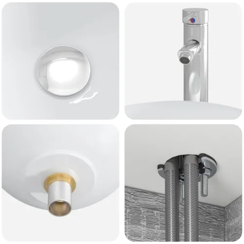 Lavabo - Umivaonik s policom Siva Sonoma 49,5 x 41 x 64,5 cm - Siva Sonoma Cijena