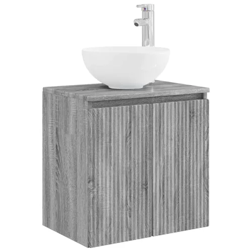 Lavabo - Umivaonik s policom Siva Sonoma 49,5 x 41 x 64,5 cm - Siva Sonoma Cijena