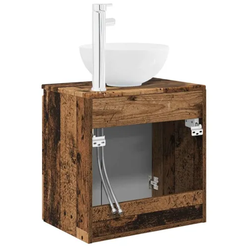 Lavabo - Umivaonik s policom Staro drvo 49,5 x 41 x 64,5 cm - Staro drvo Cijena