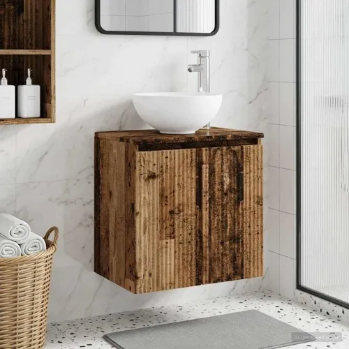 Lavabo - Umivaonik s policom Staro drvo 49,5 x 41 x 64,5 cm - Staro drvo Cijena