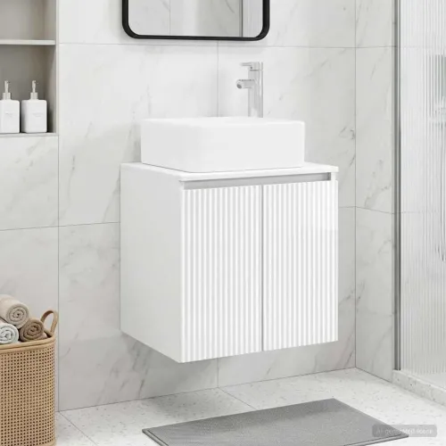 Lavabo - Umivaonik s policom Bijela visokog sjaja 49,5 x 41 x 63 cm - Bijela visokog sjaja Cijena