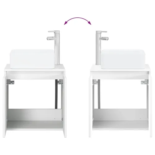 Lavabo - Umivaonik s policom Bijela visokog sjaja 49,5 x 41 x 63 cm - Bijela visokog sjaja Cijena