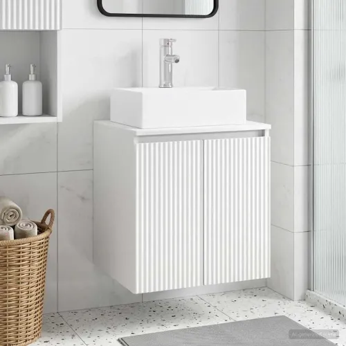 Lavabo - Umivaonik s policom Bijela 49,5 x 41 x 62,5 cm - Bijela Cijena