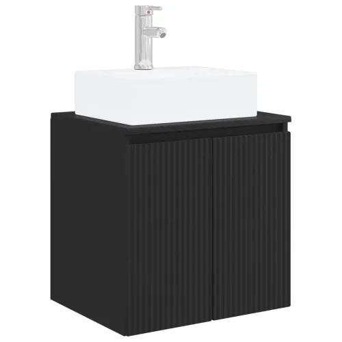 Lavabo - Umivaonik s policom Crna 49,5 x 41 x 62,5 cm Konstruirano drvo - Crna Cijena