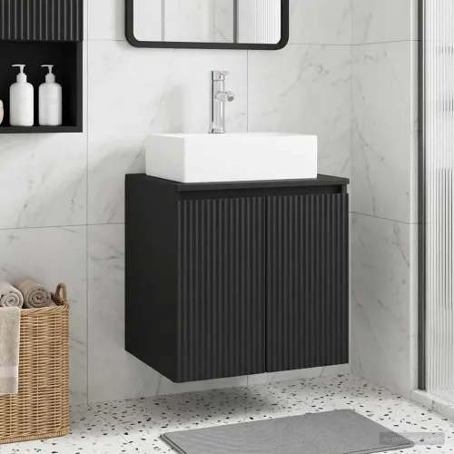 Lavabo - Umivaonik s policom Crna 49,5 x 41 x 62,5 cm Konstruirano drvo - Crna Cijena