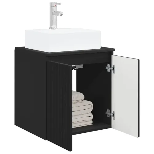Lavabo - Umivaonik s policom Crna 49,5 x 41 x 62,5 cm Konstruirano drvo - Crna Cijena