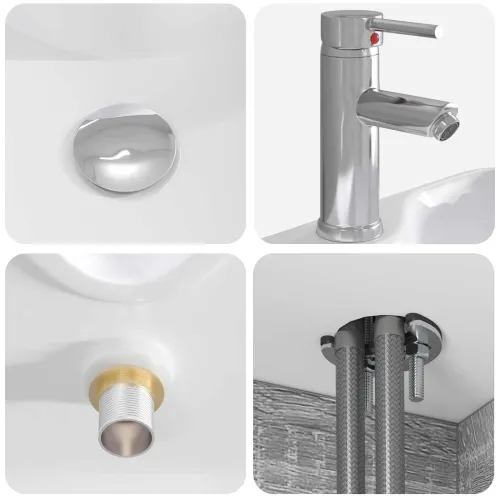 Lavabo - Umivaonik s policom Siva Sonoma 49,5 x 41 x 62,5 cm - Siva Sonoma Cijena
