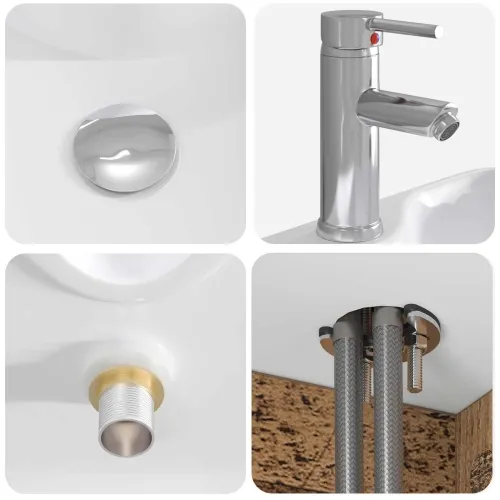 Lavabo - Umivaonik s policom Staro drvo 49,5 x 41 x 62,5 cm - Staro drvo Cijena