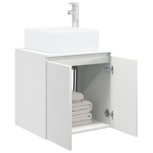 Lavabo - Umivaonik s policom Bijela 53 x 35 x 63 cm Konstruirano drvo - Bijela Cijena