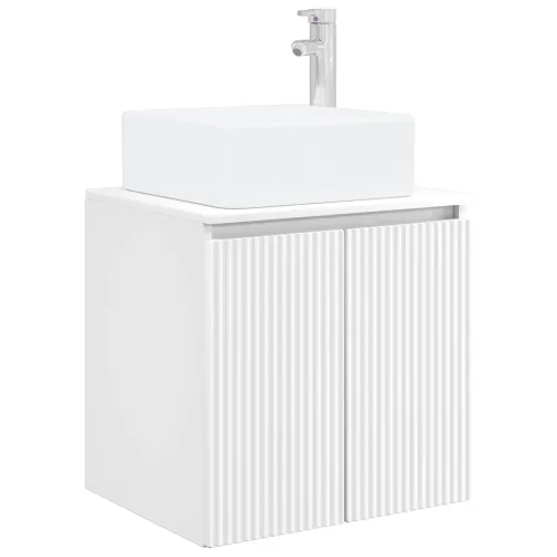 Lavabo - Umivaonik s policom Bijela 53 x 35 x 63 cm Konstruirano drvo - Bijela Cijena