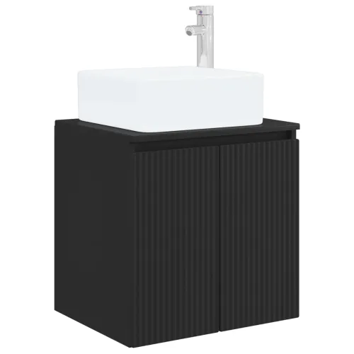 Lavabo - Umivaonik s policom Crna 53 x 35 x 63 cm Konstruirano drvo - Crna Cijena