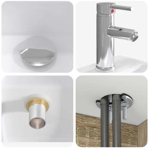 Lavabo - Umivaonik s policom Hrast sonoma 53 x 35 x 63 cm - Hrast sonoma Cijena