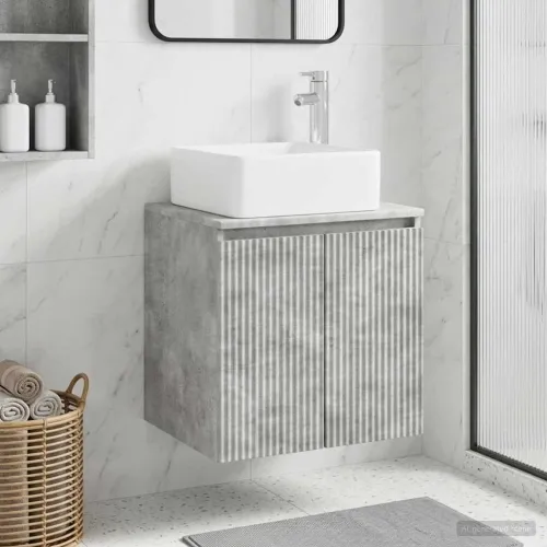 Lavabo - Umivaonik s policom Betonska siva 53 x 35 x 63 cm - Betonska siva Cijena
