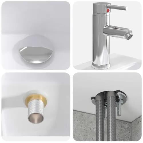 Lavabo - Umivaonik s policom Betonska siva 53 x 35 x 63 cm - Betonska siva Cijena
