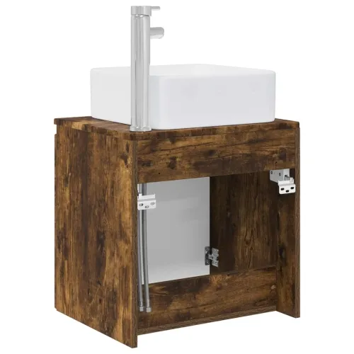 Lavabo - Umivaonik s policom Dimljeni hrast 53 x 35 x 63 cm - Dimljeni hrast Cijena