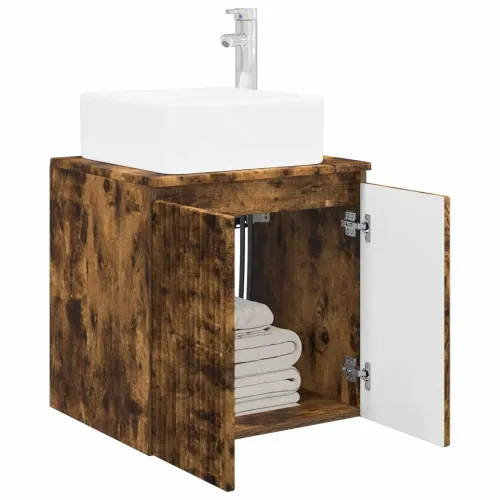 Lavabo - Umivaonik s policom Dimljeni hrast 53 x 35 x 63 cm - Dimljeni hrast Cijena
