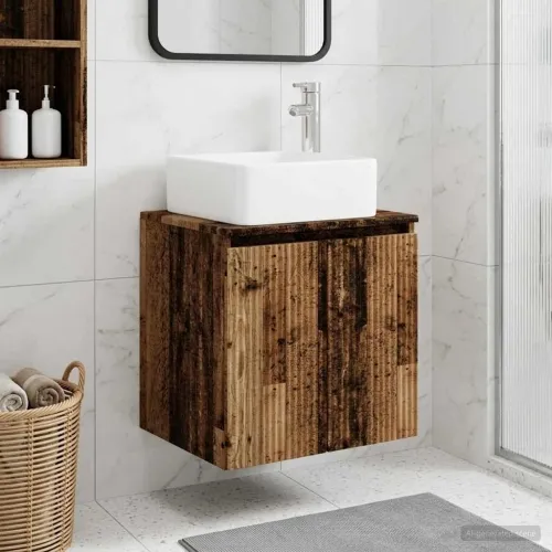 Lavabo - Umivaonik s policom Staro drvo 53 x 35 x 63 cm - Staro drvo Cijena