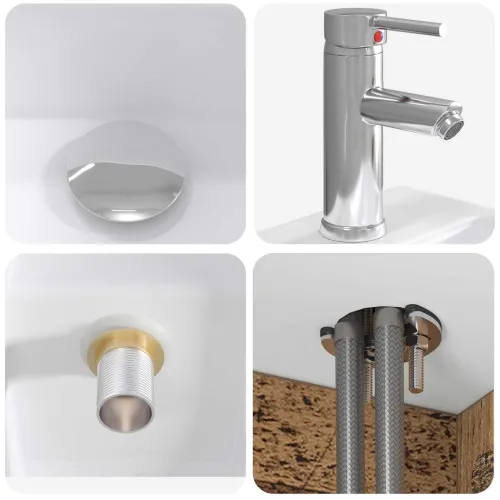 Lavabo - Umivaonik s policom Staro drvo 53 x 35 x 63 cm - Staro drvo Cijena