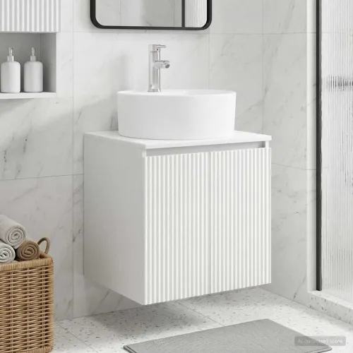 Lavabo - Umivaonik s policom Bijela 49,5 x 44,5 x 65 cm - Bijela Cijena