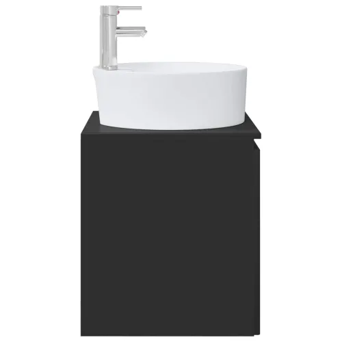 Lavabo - Umivaonik s policom Crna 49,5 x 44,5 x 65 cm Konstruirano drvo - Crna Cijena
