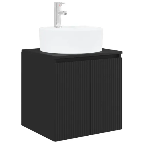 Lavabo - Umivaonik s policom Crna 49,5 x 44,5 x 65 cm Konstruirano drvo - Crna Cijena