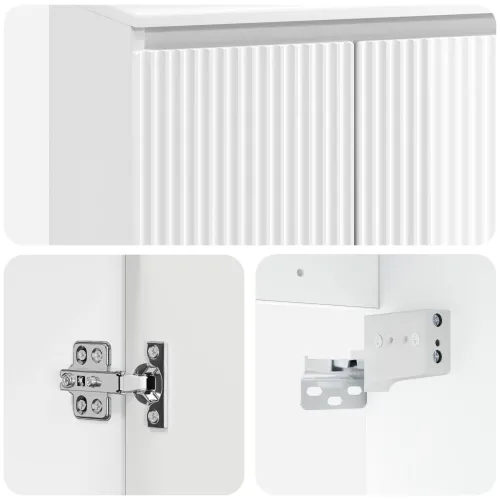 Lavabo - Umivaonik s policom Bijela visokog sjaja 49,5 x 44,5 x 65 cm - Bijela visokog sjaja Cijena