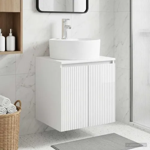 Lavabo - Umivaonik s policom Bijela visokog sjaja 49,5 x 44,5 x 65 cm - Bijela visokog sjaja Cijena