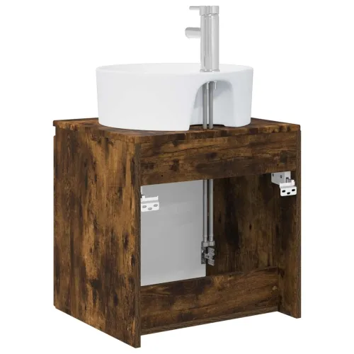 Lavabo - Umivaonik s policom Dimljeni hrast 49,5 x 44,5 x 65 cm - Dimljeni hrast Cijena