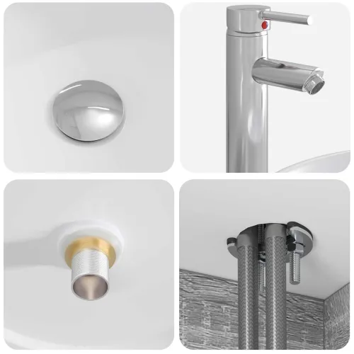 Lavabo - Umivaonik s policom Siva Sonoma 49,5 x 44,5 x 65 cm - Siva Sonoma Cijena