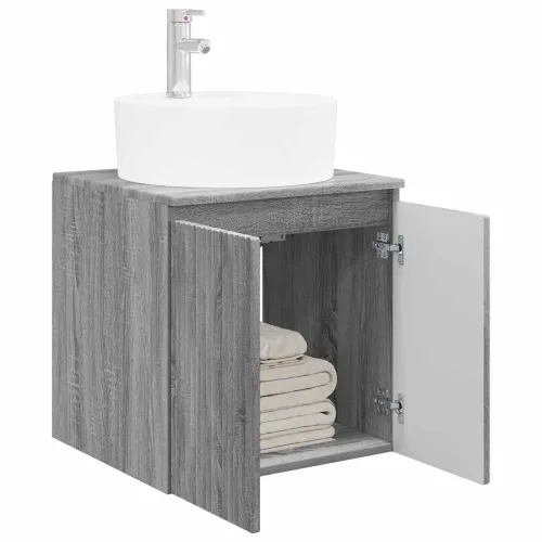 Lavabo - Umivaonik s policom Siva Sonoma 49,5 x 44,5 x 65 cm - Siva Sonoma Cijena