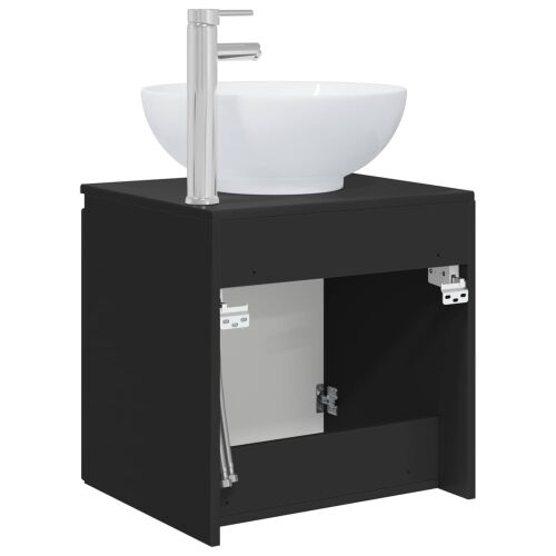 Lavabo - Umivaonik s policom Crna 49,5 x 44,5 x 65 cm Konstruirano drvo - Crna Cijena