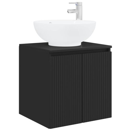 Lavabo - Umivaonik s policom Crna 49,5 x 44,5 x 65 cm Konstruirano drvo - Crna Cijena