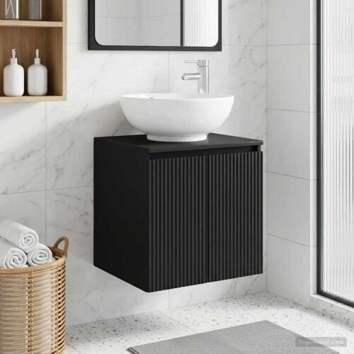 Lavabo - Umivaonik s policom Crna 49,5 x 44,5 x 65 cm Konstruirano drvo - Crna Cijena