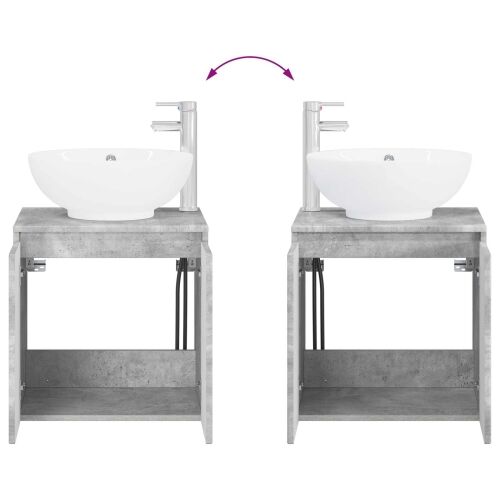 Lavabo - Umivaonik s policom Betonska siva 49,5 x 44,5 x 65 cm - Betonska siva Cijena