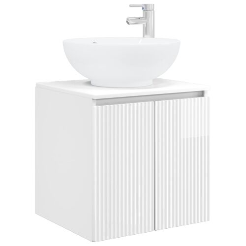 Lavabo - Umivaonik s policom Bijela visokog sjaja 49,5 x 44,5 x 65 cm - Bijela visokog sjaja Cijena