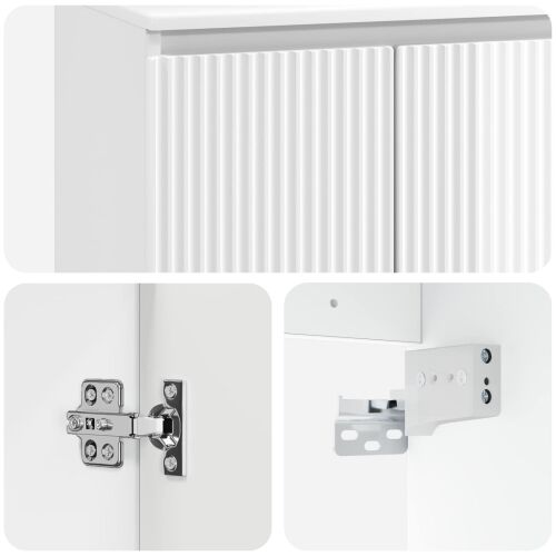 Lavabo - Umivaonik s policom Bijela visokog sjaja 49,5 x 44,5 x 65 cm - Bijela visokog sjaja Cijena