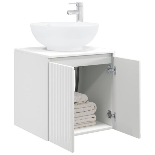 Lavabo - Umivaonik s policom Bijela visokog sjaja 49,5 x 44,5 x 65 cm - Bijela visokog sjaja Cijena