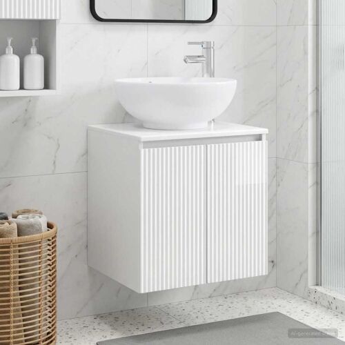 Lavabo - Umivaonik s policom Bijela visokog sjaja 49,5 x 44,5 x 65 cm - Bijela visokog sjaja Cijena